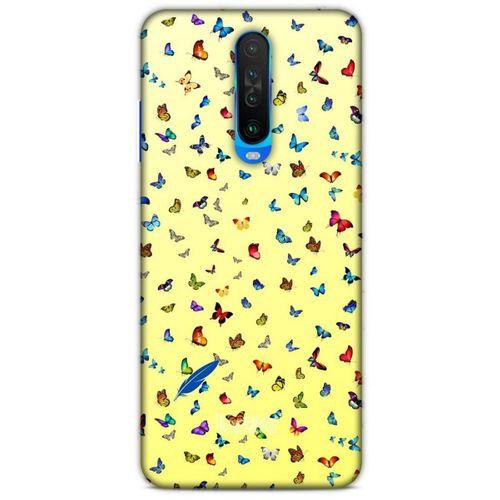 Xiaomi Poco X2 Kılıf Kelebek Etkisi (14) Lansman Kılıf Kırmızı Krem