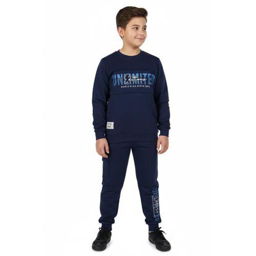 Erkek Çocuk Önü Baskılı Sweatshirt Ve Eşofman Alt Takım BGL-ST05247