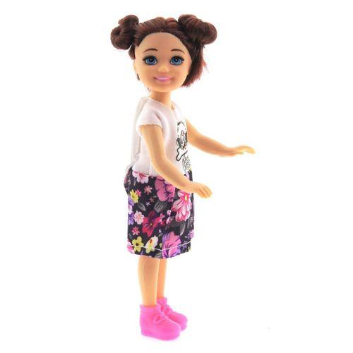 Baonier Çiçek Etekli 14 cm Sarışın Tekli Kız Bebek