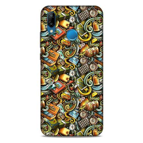 Graffitix (50) Desenli Silikon Kapak Huawei P20 Lite Kılıf
