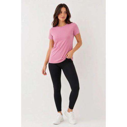Basic Tişört Bisiklet Yaka Kısa Kol Günlük Yazlık Slim Fit T-Shirt - Pembe