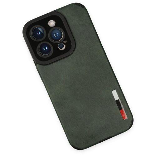 XD iPhone 14 Pro Max Kılıf Loop Deri Silikon - Yeşil