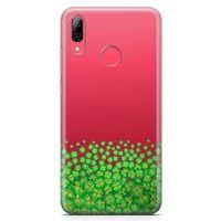 Huawei Y7 Prime 2019 Kılıf Yoncalar Arka Kapak Koruma Desenli Full Koruyucu