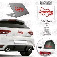 Manisa İli 45 Plaka Kodu Memleket Kırmızı Yarış Pisti Sticker - Oto Araba Etiket, Aksesuar, Modifiye