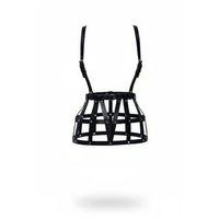 Siyah Etek Deri Kafes Yapılı Perçin Detaylı Etek Mini Etek - Brf1252