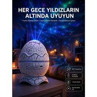 Yumurta Görünümlü Masa Ve Gece Lambası Renk Değiştirebilen Projektör