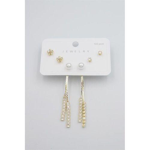 Çoklu Set Küpe - Altın