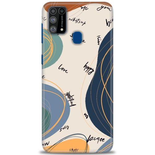 Samsung Galaxy M31 Kılıf HD Baskılı Kılıf - Happy + Tam Ekran Koruyucu