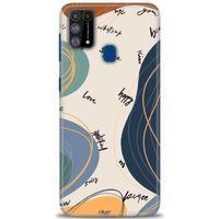 Samsung Galaxy M31 Kılıf HD Baskılı Kılıf - Happy + Tam Ekran Koruyucu