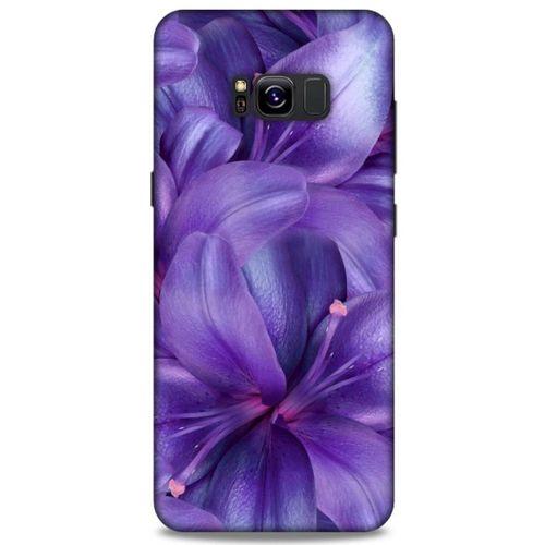 Samsung Galaxy S8 Plus Uyumlu Kılıf Mor Delisi (35) Fit Design Kılıf Tomurcuk