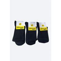 Yalıncak Yarım Konç Kolej Çorap Siyah Renk 6 Adet Desensiz Model