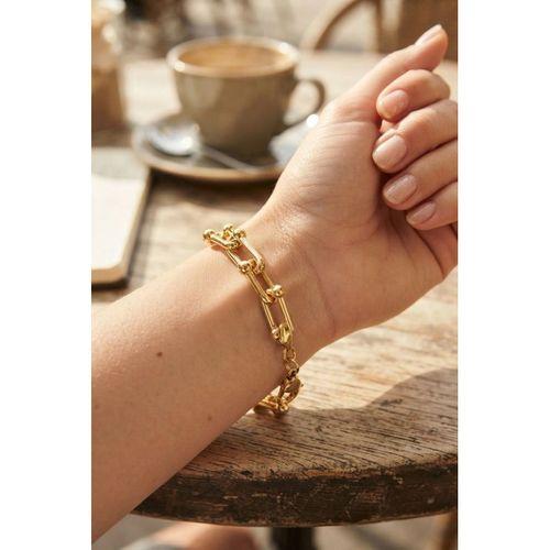 Gold Renk Pirinç Tifani Model Kadın Bileklik