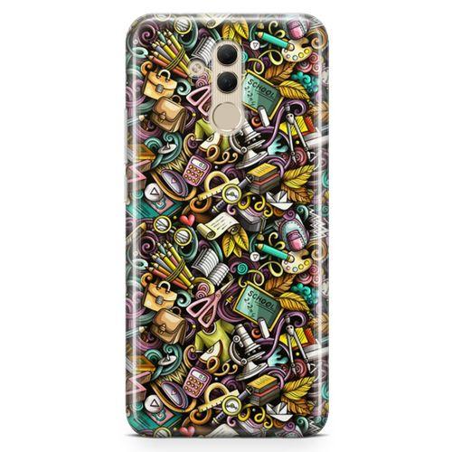 Huawei Mate 20 Lite Kılıf Canım Öğretmenim Doodle Arka Kapak Koruma Desenli Full Koruyucu