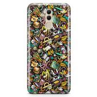 Huawei Mate 20 Lite Kılıf Canım Öğretmenim Doodle Arka Kapak Koruma Desenli Full Koruyucu