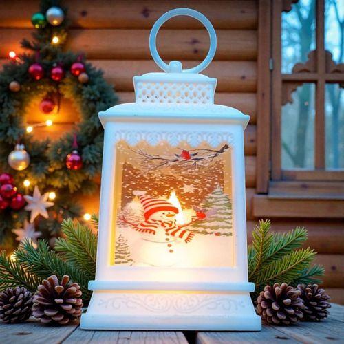 VIP BEYAZ KARDAN ADAM YILBAŞI FENERİ GÜN IŞIĞI LED IŞIKLI FENER YILBAŞI HEDİYELERİ YILBAŞI SÜSLERİ