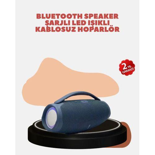 Renkli Led Efektli Suya Dayanıklı Taşınabilir Kablosuz Hoparlör