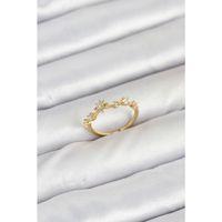 Pirinç Gold Renk Manifest Kadın Yüzük