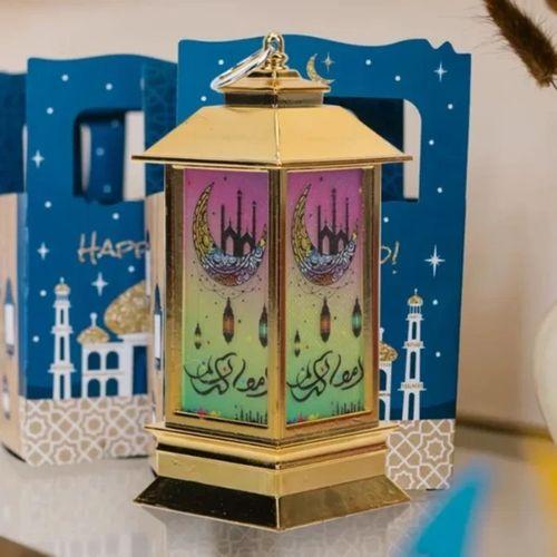 Ramazan Temalı Küçük Kare Kubbe Led Lamba