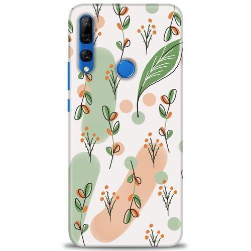 Huawei Y9 Prime 2019 Kılıf HD Baskılı Kılıf - Flower Pattern + Tam Ekran Koruyucu