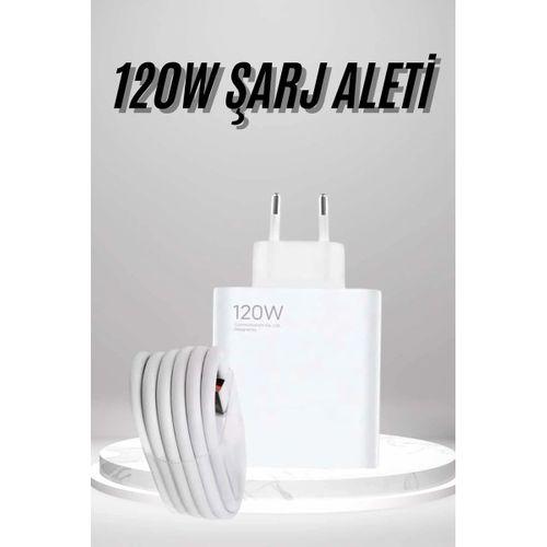 Type C Yüksek Hızlı Şarj Aleti Beyaz 120w Ultra Uzun Ömürlü