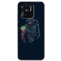 Redmi 10C Kılıf HD Desen Baskılı Arka Kapak - Astronot Kıyafeti + Kırılmaz Cam