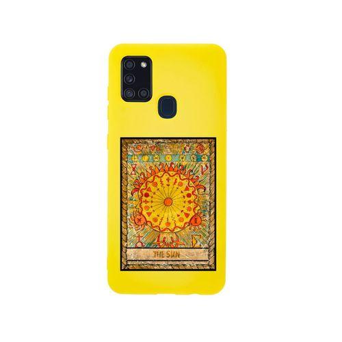 Samsung A21s The Sun Premium Silikonlu Sarı Telefon Kılıfı