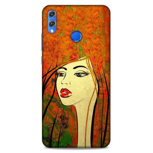Lopard Huawei Honor 8x Uyumlu Kılıf Sürreal Yüzler ♀ (30) Silicone Case Desenli