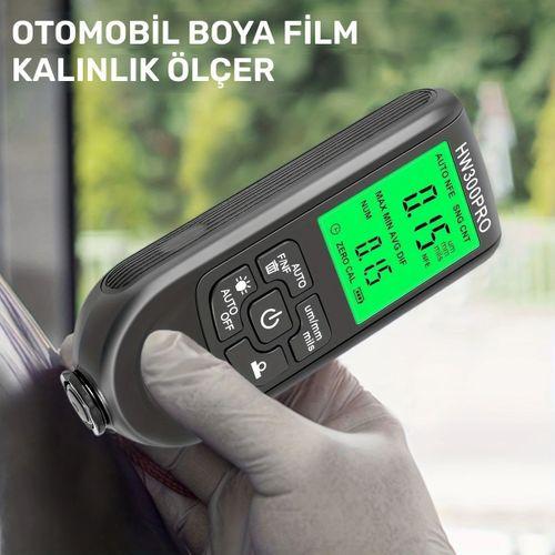 Hw-300pro Oto Boya Kalınlık Ölçer Fe Nfe 2000µm + 2 Fonksiyonlu Bardak Tutucu Hediyeli