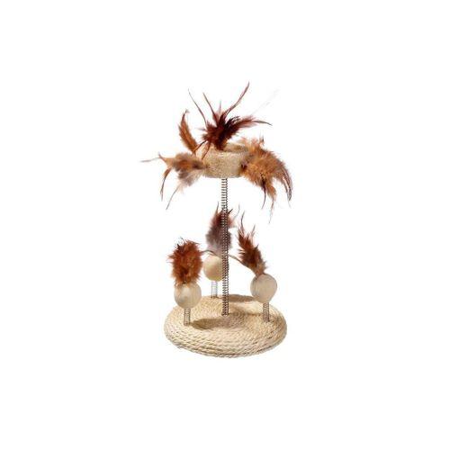 Karlıe Yaylı Kedi Oyuncağı 25x15cm Bej