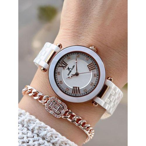 Daniel Klein Seramik Kordon Özel Tasarım 2 Yıl Garantili 3 Atm Kadın Kol Saati+Bileklik SR.14282.1