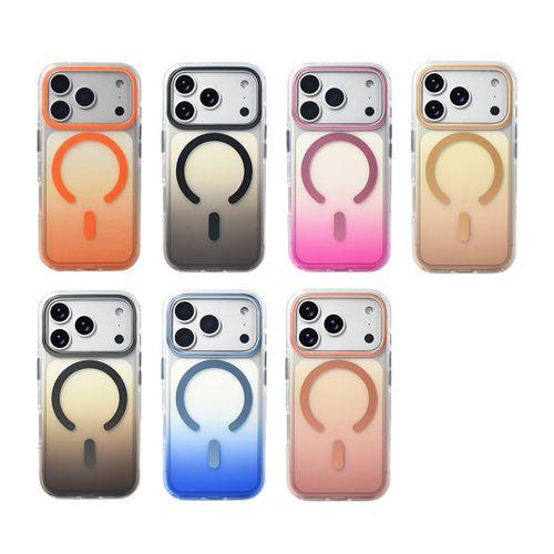 Apple iPhone 17 Pro Kılıf M-safe Şarj Özellikli Transparan Renk Geçişli Zore Toros Kapak