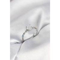 Tek Taş Model Zirkon Taşlı Gümüş Renk Kadın Yüzük