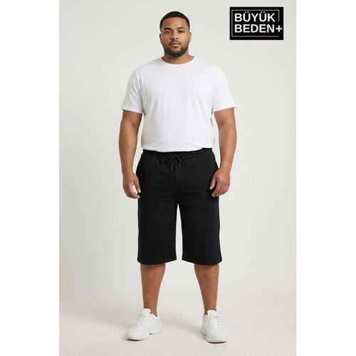 Büyük Beden Erkek 2’li Kapri Şort Rahat Kalıp Seti 3XL-6XL  SPR26BSR591+2