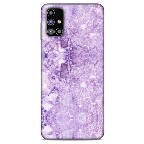 Mermer Desenli (16) Tema Kalın Kılıf Lila Samsung Galaxy M31s Kılıf