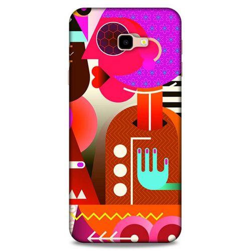 Lopard Samsung Galaxy J4 Plus Uyumlu Kılıf Soyut Sanat (16) Desenli Kalın Kılıf