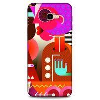Lopard Samsung Galaxy J4 Plus Uyumlu Kılıf Soyut Sanat (16) Desenli Kalın Kılıf