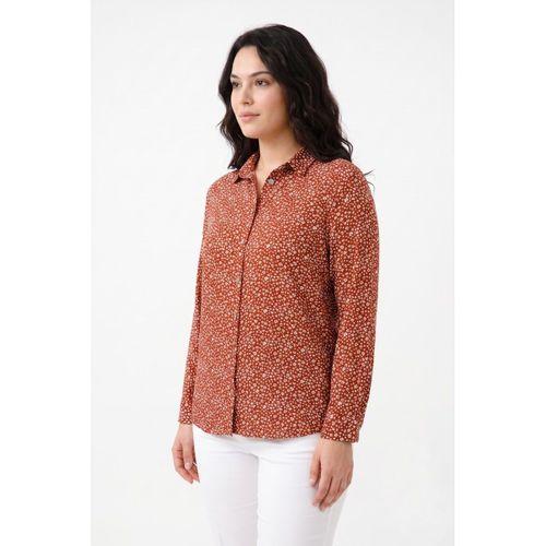 Kadın Yaka Modelli Çiçekli Bluz BGL-ST05590