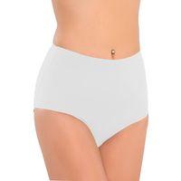 Kadın Korse Külot - Yüksek Bel Yapıştırma Lazer Kesim Slip, Beyaz