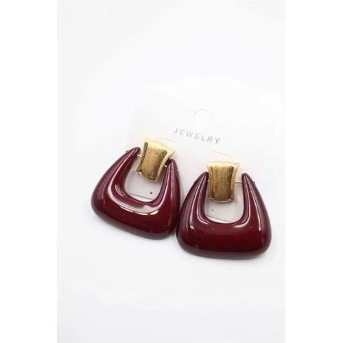 Çanta Küpe - Bordo