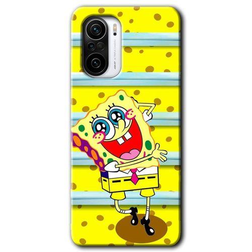 Xiaomi Redmi K40 Pro HD Baskılı Kılıf + 9D Tam Ekran Koruyucu - Aşık Sünger Bob