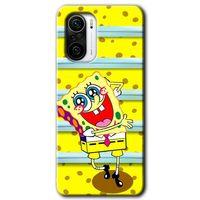 Xiaomi Redmi K40 Pro HD Baskılı Kılıf + 9D Tam Ekran Koruyucu - Aşık Sünger Bob