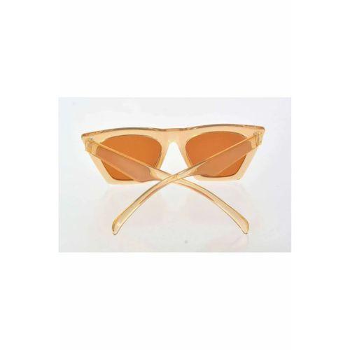 Şeffaf Sarı Çerçeve Cat Eye Kadın Güneş Gözlüğü - Moda Gözlük