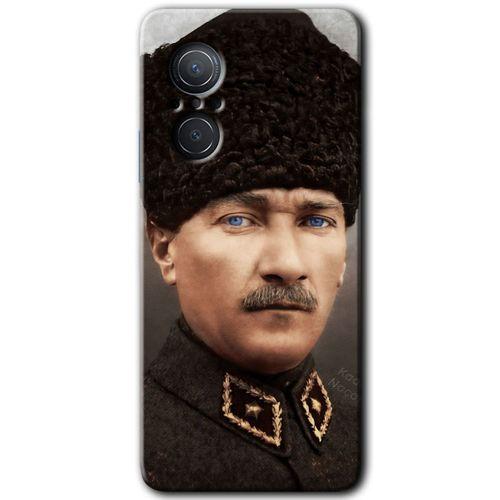 MRCİLETİSİM Huawei Nova 9 SE Kılıf HD Desen Baskılı Arka Kapak+Temperli Cam - Başkomutan Atatürk