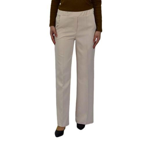 Kadın Bol Paça Beli Lastikli Kumaş Pantolon BGL-ST04322