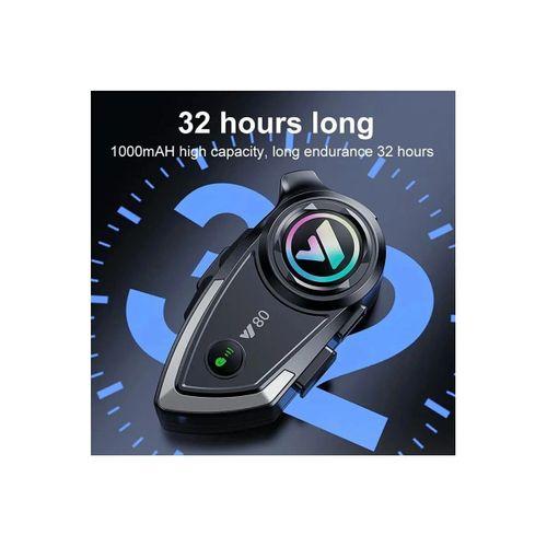 Vothoon Y80 Motosiklet Kask Kulaklık Intercom Işıklı Motorsiklet Interkom