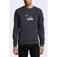 Moon Spaceship Astronaut Girl And Boy Baskılı Füme Antrasit Erkek Sweatshirt