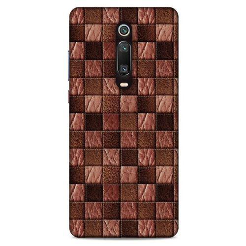 Xiaomi Mi 9T Pro Kılıf Patchwork (4) Koruma Kılıfı Açık Kahverengi
