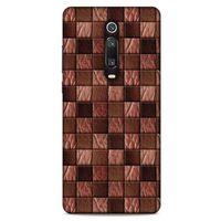 Xiaomi Mi 9T Pro Kılıf Patchwork (4) Koruma Kılıfı Açık Kahverengi