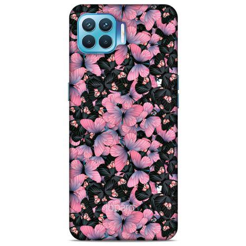 Oppo Reno 4 Lite Kılıf Kelebek Etkisi (25) Antişok Kapak Mavi Sarı