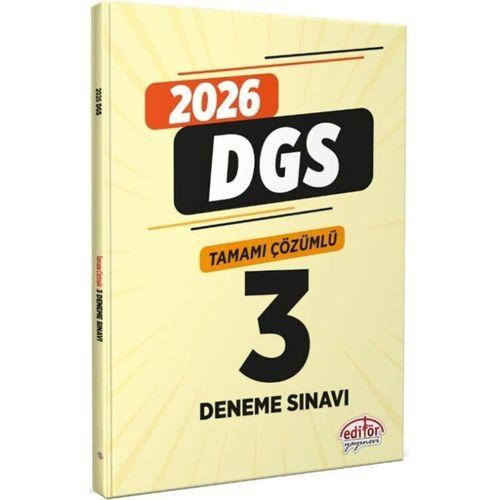 2026 DGS Tamamı Çözümlü 3 Deneme Sınavı Editör Yayınları